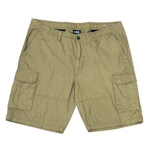 CSG Mens Size 40 Khaki Cargo Shorts With Multiple Pockets